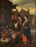Jan Victors, Market Day with Vendors Selling Chickens, oil on canvas