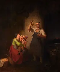 Johann Georg Meyer, The Good Doctor, oil on canvas