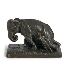 Bronze Elephant Bookend, Gregory Seymour Allen (1884-1934)