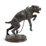 Charles Valton, Passez au Large, bronze with a black-brown patina
