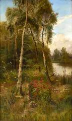 William Arthur Waite, A Flowery Nook, oil on canvas