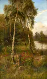 William Arthur Waite, A Flowery Nook, oil on canvas