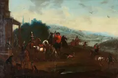 Philips Wouwerman, Departing on the Hunt, oil on panel