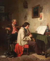 Alexandre-Marie Guillemin, Home Concert, oil on canvas