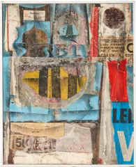 Kenneth Nack, Untitled, mixed media collage including paper and ink on Masonite