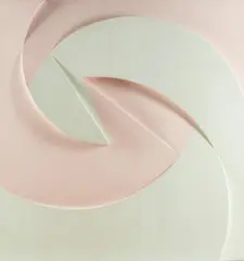 Garth Evans, Pale Blue & Pink Relief, No. 32, polyester resin (plywood, hard board, and paint)