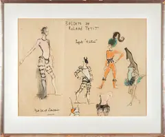 Yves Saint Laurent, Costume Designs for the Ballets de Roland Petit, ink, pastel, and watercolor on paper