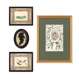 Mrs M. Lane Kelfe, Portrait of a lady, silhouette painted on paper