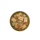 English School 19th century, Playing cards, oil on panel