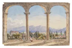 Lady Susan Elizabeth Percy, A large group of approximately 55 watercolours of the environs of  Villafranca, Nice, Savona, La Turbia, Seravezza, Sestri, Lerici, Porto Venere, Bagni di Lucca, Marlia, Monti Lugliano, Bargiglio and Saltocchio,, watercolour