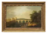Richard Wilson R.A, The Bridge of Augustus at Rimini, oil on canvas