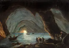 Italian School, The Grotta Azzurra, Capri, oil on canvas