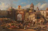 Ercole Gigante, Porta Capuana, Naples, oil on canvas