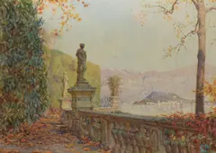 Ernest Arthur Rowe, 'Autumn, Villa Carlotta', watercolour