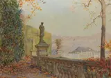 Ernest Arthur Rowe, 'Autumn, Villa Carlotta', watercolour