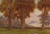 Ernest Arthur Rowe, 'Lake Como from above Lenno', watercolour