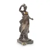 Antonio Canova, patinated bronze figure of 'Hebe', patinated bronze