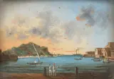 Italian School, The Bay of Palermo with the Monte Pellegrino; A view of Palermo from the Villa Belmonte; The waterfront in Palermo with the Porta Felice in the foreground; and Palermo harbour with the Monte Pellegrino, a set of four, gouache on card