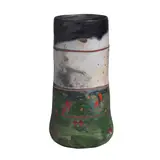 Bennett Bean, Vessel, pit-fired and painted earthenware, with impressed artist's monogram