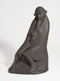 Ernst Barlach, Der Flötenbläser, 1936, Zink, versilbert. Höhe: 59 cm (23 ¼ in.)