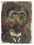 Dr. F by Otto Dix, 1923, Aquarell auf genarbtem Papier, sold Nov 2008