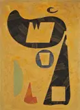 Auf dem Weg zum Motiv by Willi Baumeister, 1948, Öl mit Kunstharz auf Hartfaser, sold May 2008
