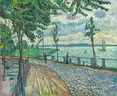 Am Schwielowsee by Theo von Brockhusen, 1914, Öl auf Leinwand, sold May 2024