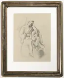 Ivo Režek, Lovers Near Water, 1920s, pencil, paper