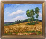 Otto Matoušek, Field in a Wind, 1930s, oil on canvas