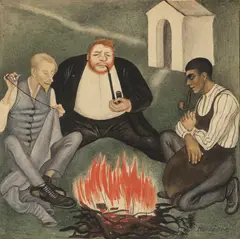 Milada Marešová, New Tale About Three Weird Journeymen, 1929, watercolour, paper