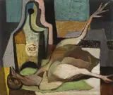 Ota Janeček, Still Life with Vinegar and Plucked Rooster