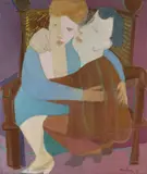 Jiří Martin, Lovers, 1949, oil on canvas
