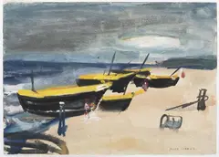 Josef Jira, On the Shore of Baltic Sea, 1963, watercolour, tempera, gouache, paper
