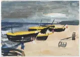 Josef Jira, On the Shore of Baltic Sea, 1963, watercolour, tempera, gouache, paper