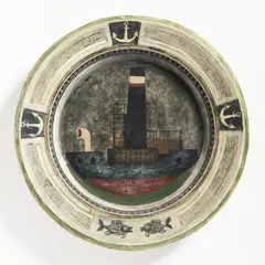 Vlastimil Beneš, Lighthouse, 1966, oil tempera, plaster