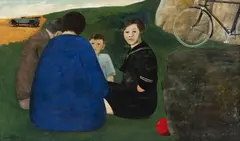Kamil Lhoták, Family on a Trip, 1966, tempera, honeycomb cardboard