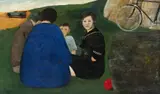 Kamil Lhoták, Family on a Trip, 1966, tempera, honeycomb cardboard