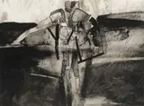 Vladimír Janoušek, Figure, 1981, indian ink, chalk cardboard
