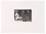Pablo Picasso, Femme nue assise et Trois T, Etching, engraving, and aquatint on Montval paper with Vollard watermark