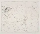 Fl by Pablo Picasso, Drypoint and scraper on Montval paper, sold Feb 2014