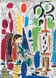 L'atelier de Cannes (Cover for Ces Peintres Nos Amis Volume II) by Pablo Picasso, Color lithograph on Arches paper, sold Feb 2014