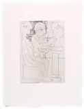 Pablo Picasso, Vieux Sculpteur au Travail (from La Suite Vollard), Etching and scraper on Montval paper with Picasso watermark