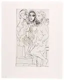 Pablo Picasso, Sculpteur, Modèle et Sculpture (from La Suite Vollard), Drypoint on Montval paper with Picasso watermark