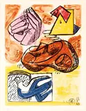 Le Corbusier, Untitled (Pl. #16 from Unité Portfolio), 1953, Color etching on Rives BFK paper