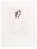 Pablo Picasso, Femme nue se couronnant de Fleurs (from La Suite Vollard), Etching on Montval paper with Picasso watermark