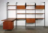 George Nelson, Comprehensive Storage System (2), c. 1958, Walnut, enameled and anodized aluminum
