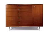 George Nelson, Cabinet, 1952, Walnut, aluminum