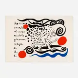 Lo Oscuro Invade by Alexander Calder, 1970, lithograph in colors, sold Feb 2022