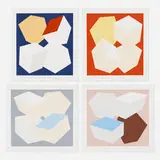 Charles Hinman, Untitled, 1976, set of 4 screenprints in colors with embossing