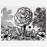 Paul Morrison, Rhexia, 2011, linocut